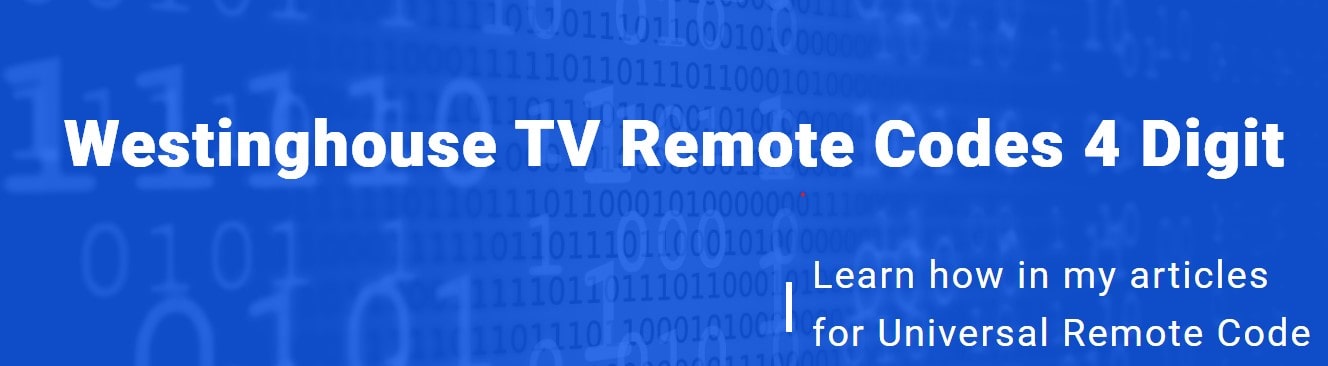 Westinghouse TV Remote Codes 4 Digit