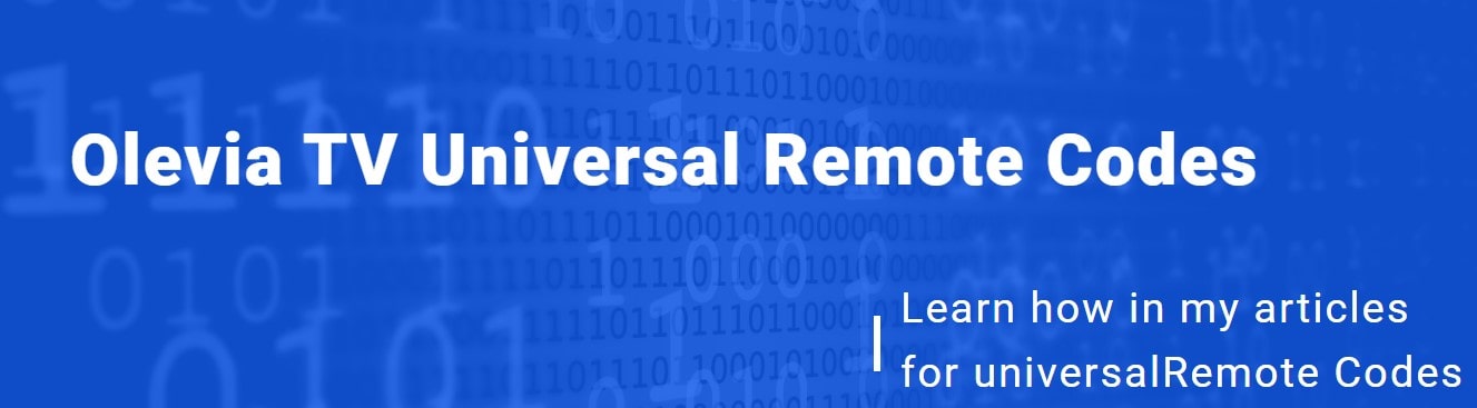 Olevia TV Universal Remote Codes
